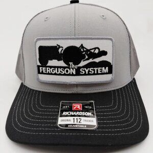 The Ferguson System Gray And Black Richardson 112 Snap Back Hat Cap